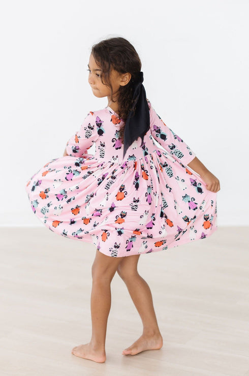 purr-fectly-spooky-3-4-sleeve-pocket-twirl-dress Mila &  Rose - Sophia's Style--2T--3